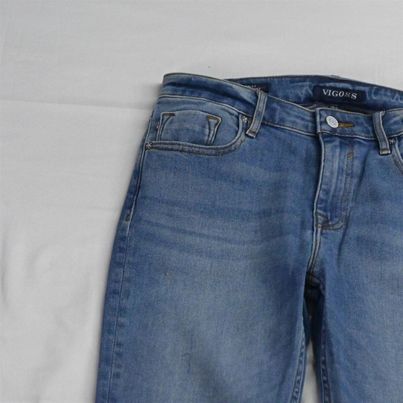 Vigoss 28 x 27 Marley Super Skinny Mid Rise Light Raw Hem Stretch Denim‎ Jeans - Picture 2 of 7